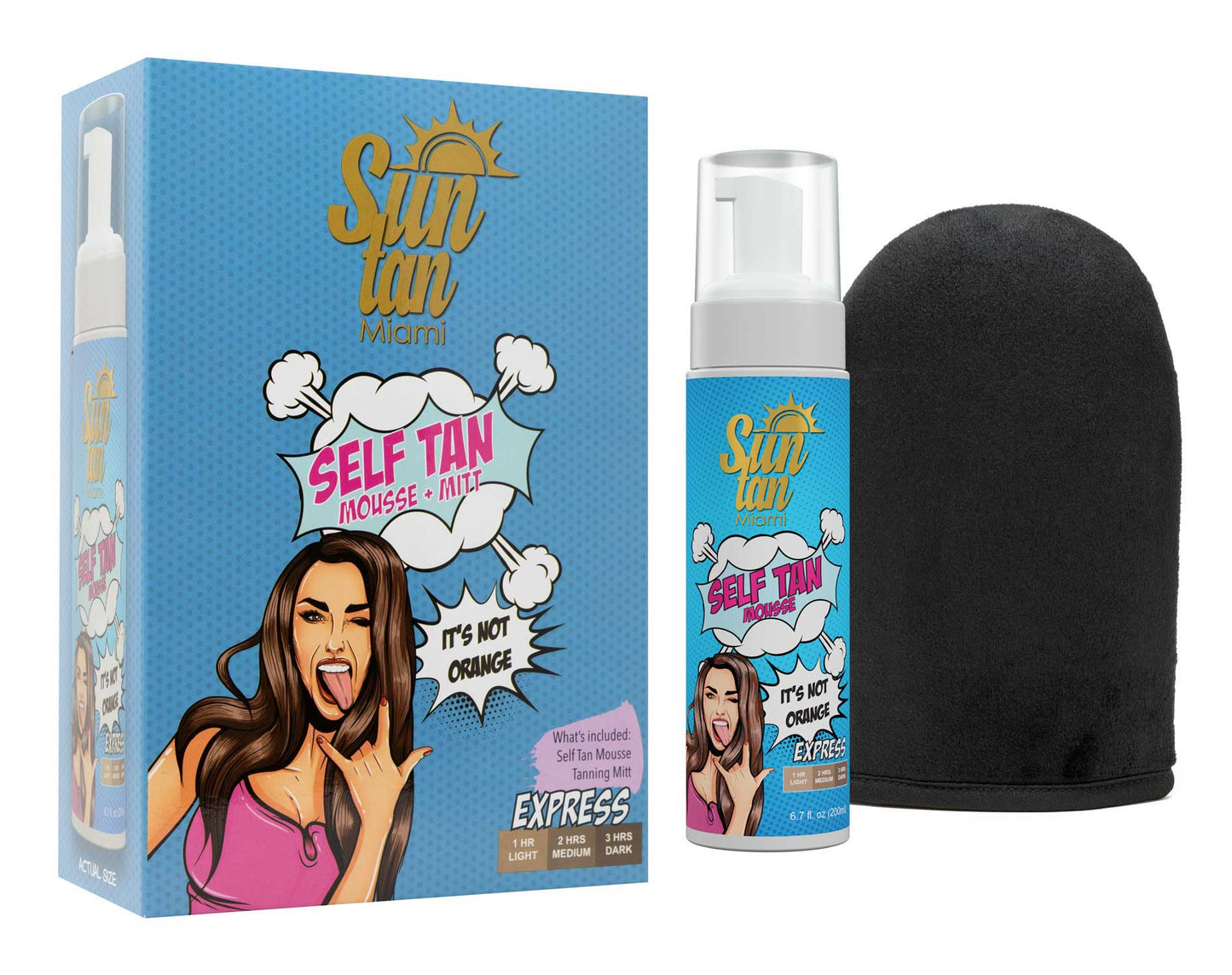 Sun Tan Miami Self Tan Mousse Express "It's not orange" KIT